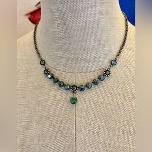 Clara Beau Teal Crystal Necklace